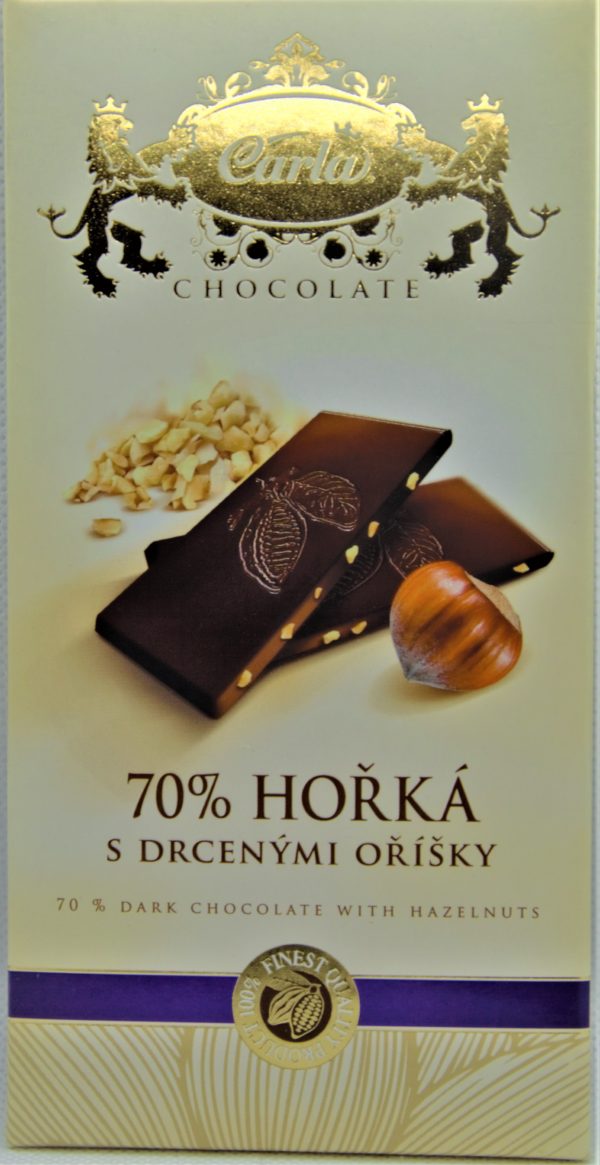 Horká čokoláda 70% s orieškami